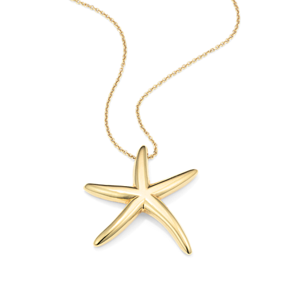 14K Yellow Gold Starfish Pendant