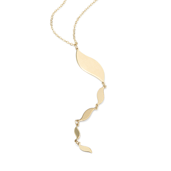 14K Yellow Gold Ribbon Necklace