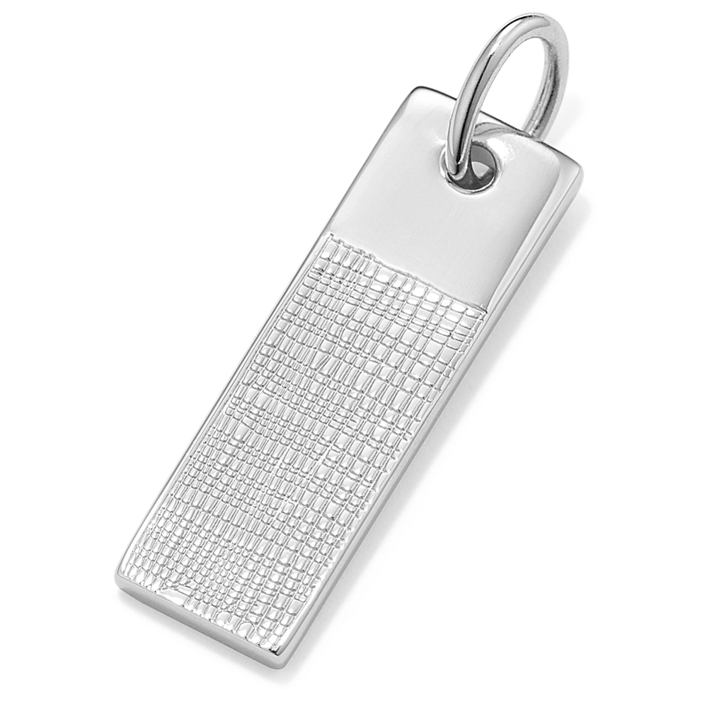 Sterling Silver Crosshatch Charm