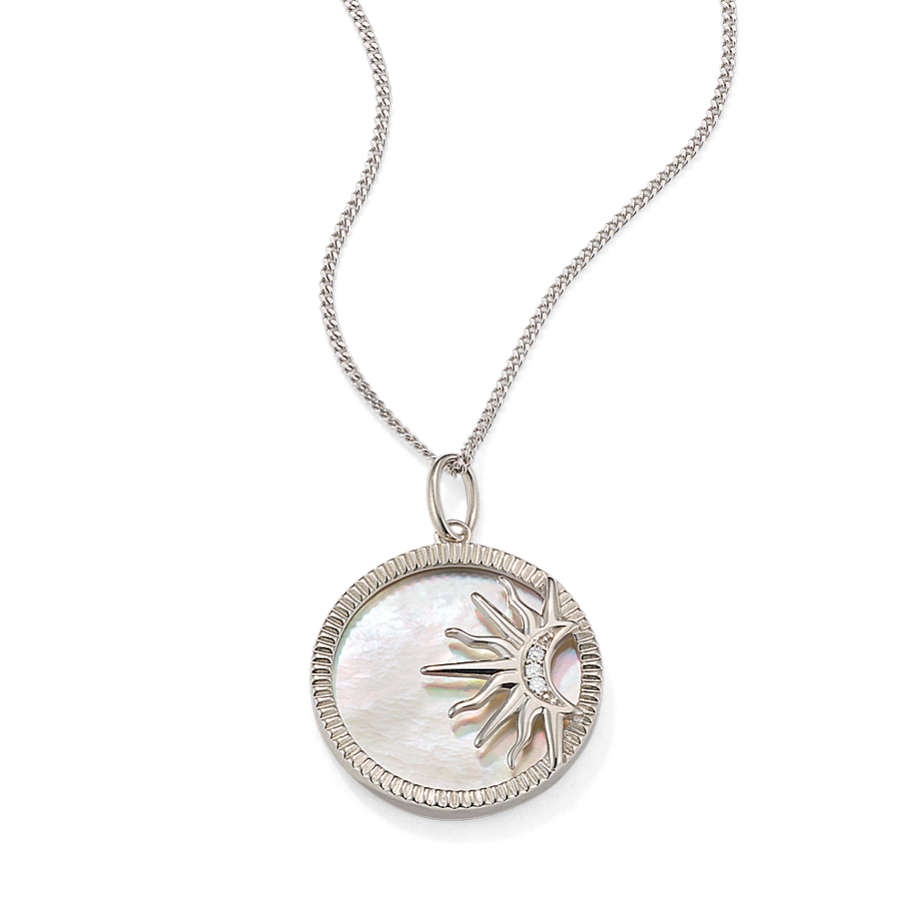 Celestial Mother-of-Pearl & Diamond Pendant