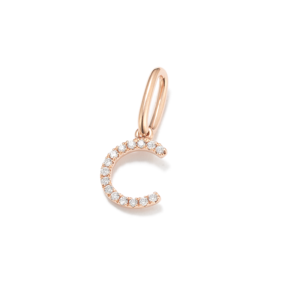 Diamond Pave Letter C Charm