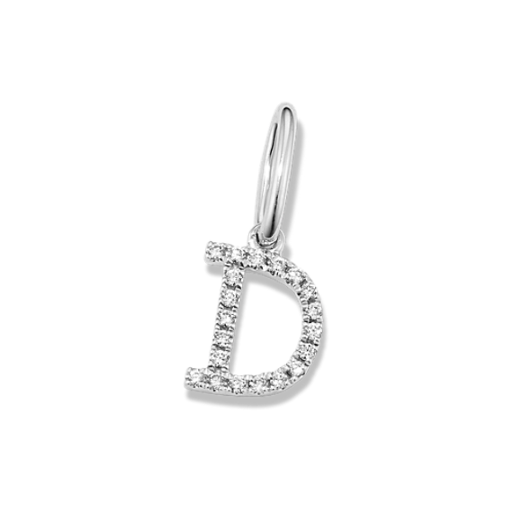 Diamond Pave Letter D Charm