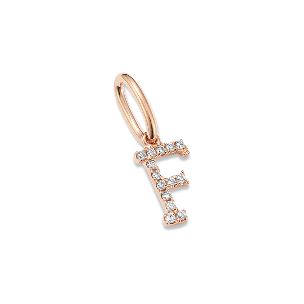 Diamond Pave Letter F Charm