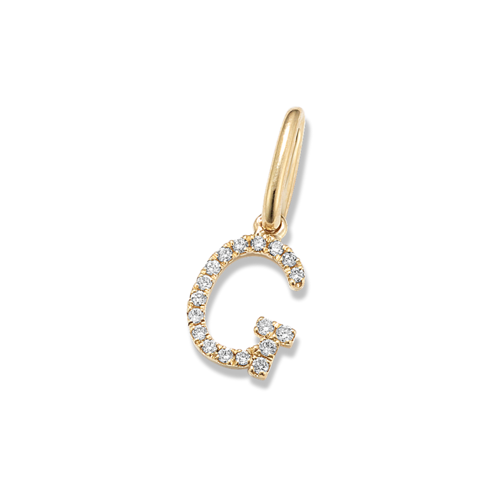 Diamond Pave Letter G Charm