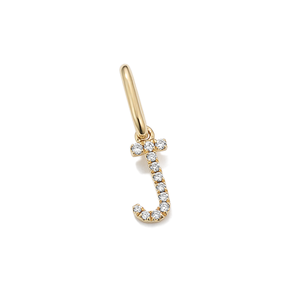 Diamond Pave Letter J Charm