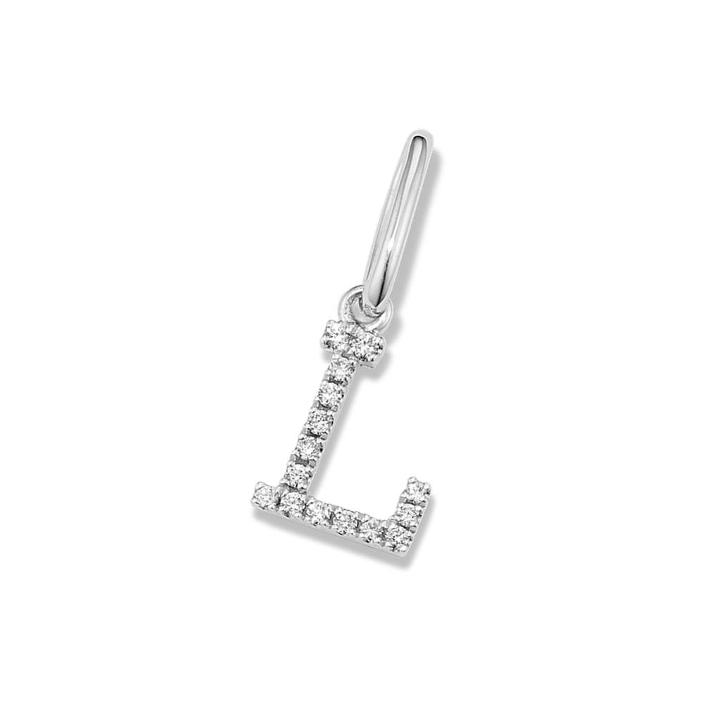 Diamond Pave Letter L Charm