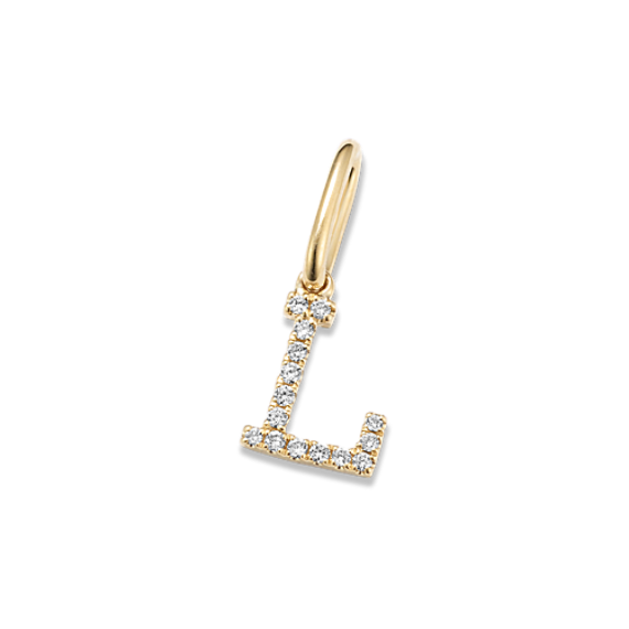 Diamond Pave Letter L Charm