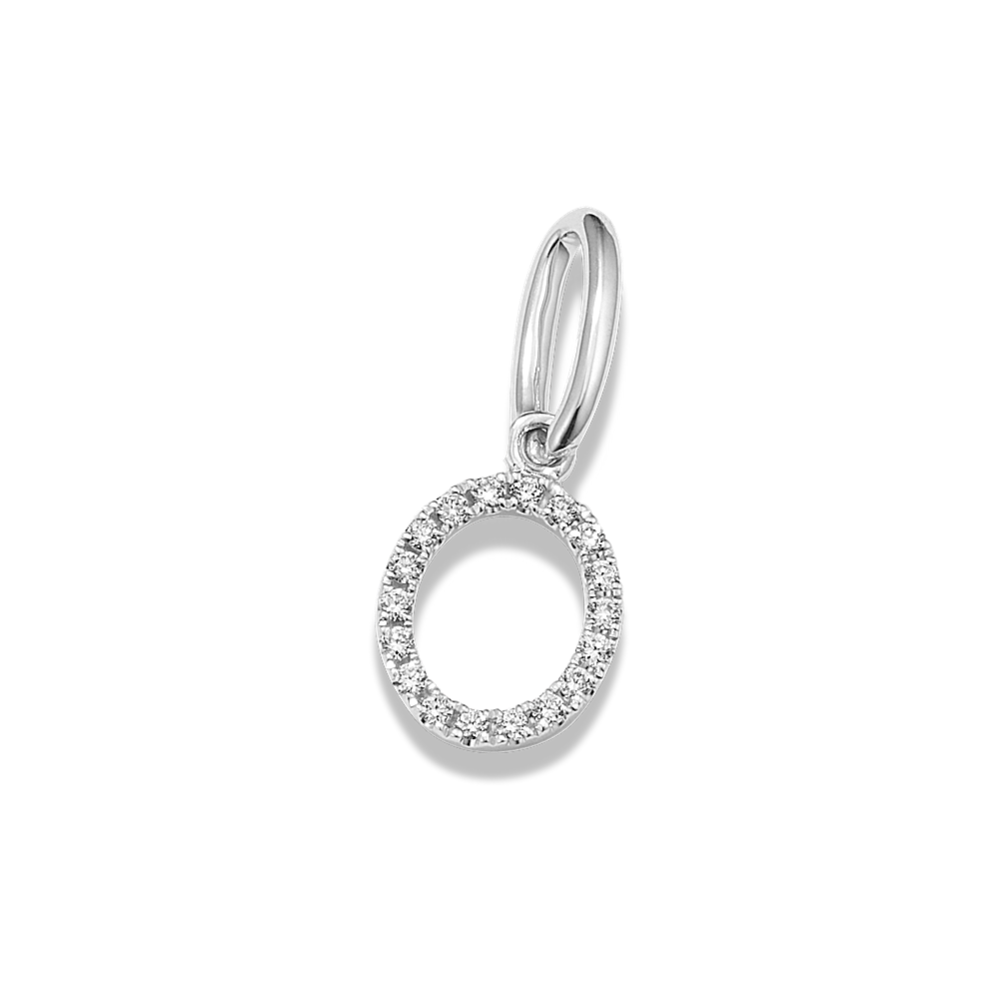 Diamond Pave Letter O Charm