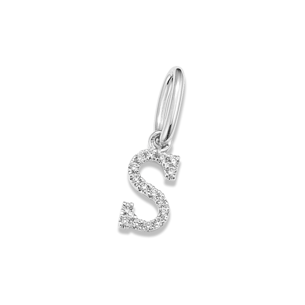 Diamond Pave Letter S Charm