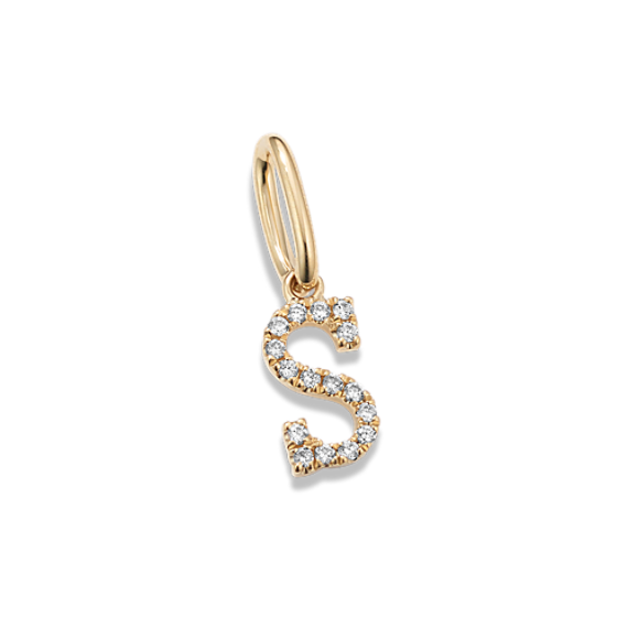 Diamond Pave Letter S Charm
