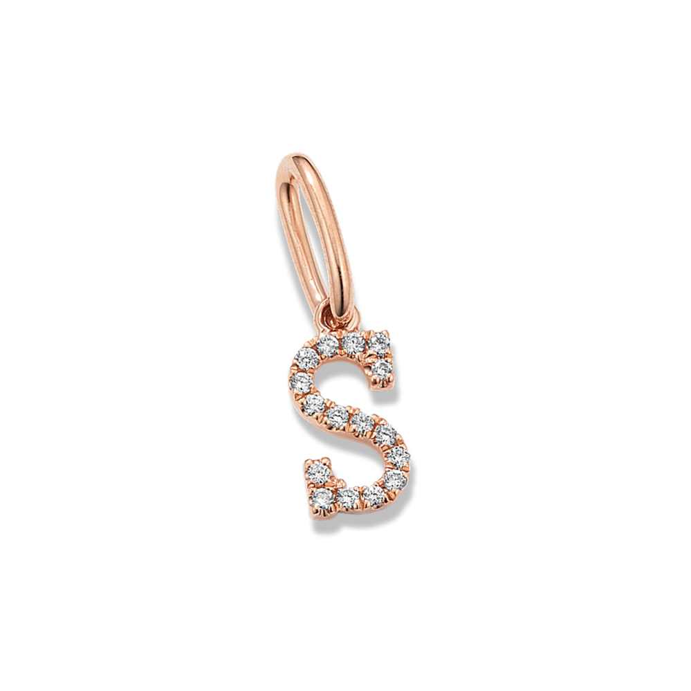 Diamond Pave Letter S Charm