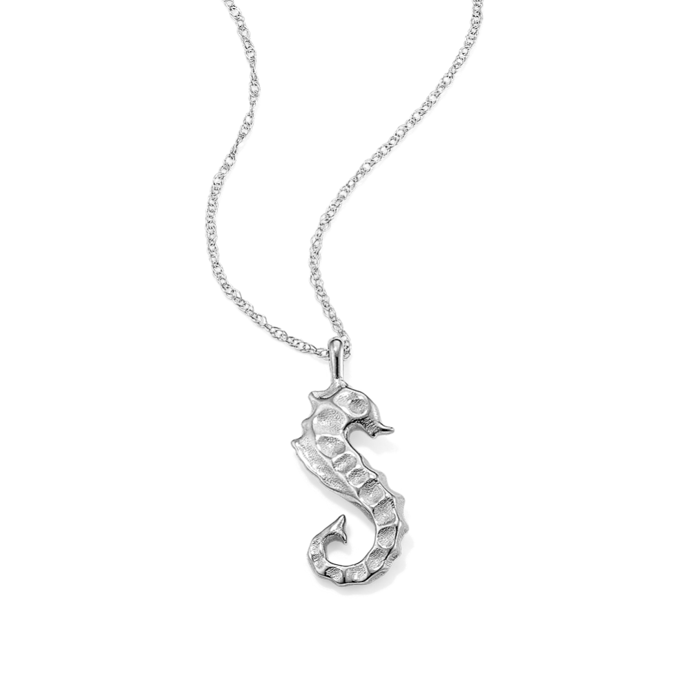 White gold seahorse necklace discount