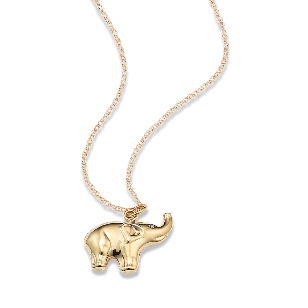 Vintage 14k Chain shops & Stone Elephant Pendant