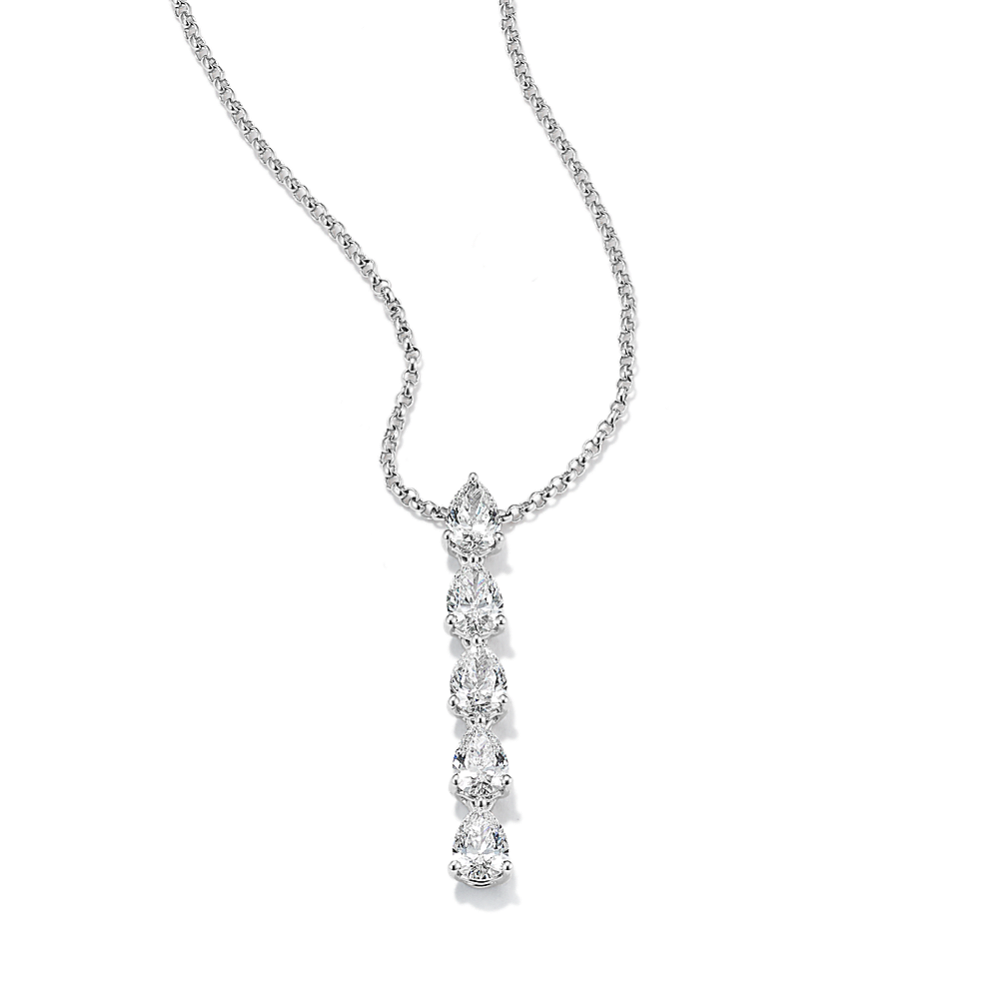Pear-Shaped Diamond Drop Pendant