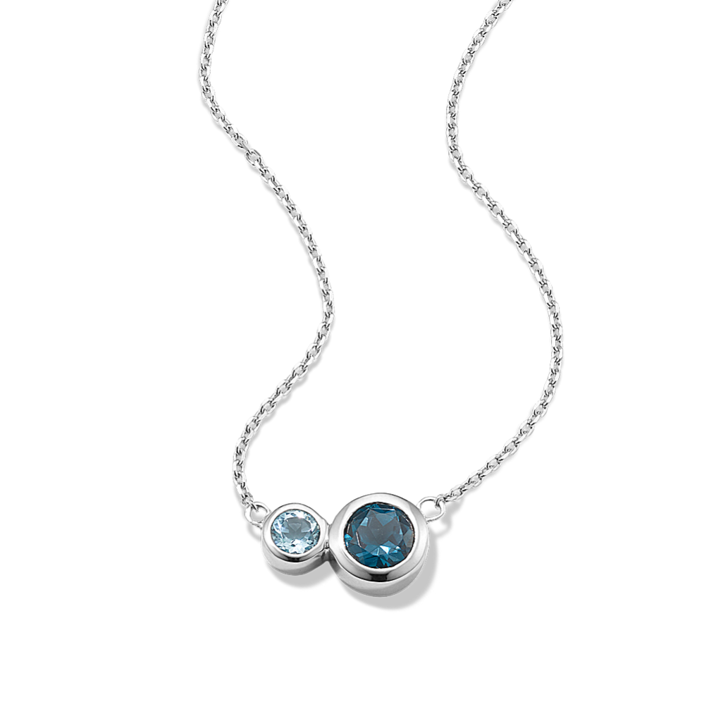 Tiny Bubbles Blue Topaz Necklace