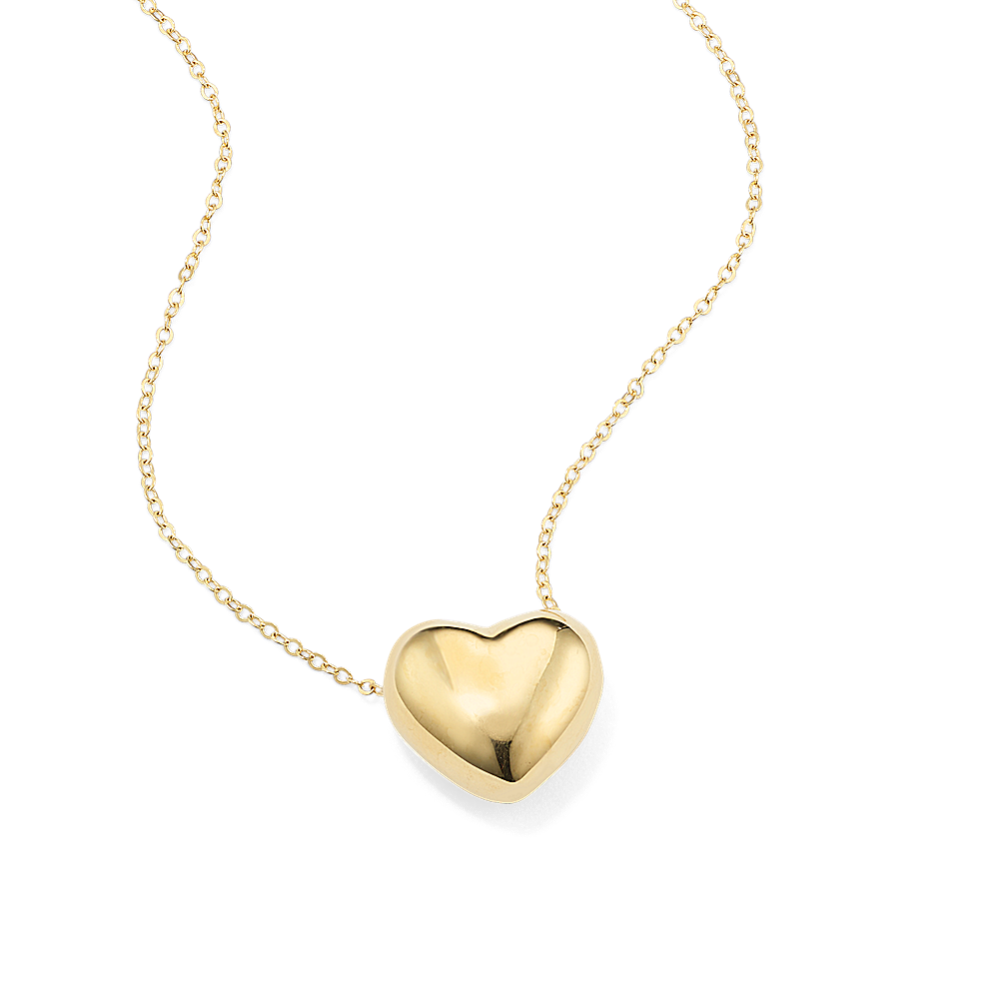 14k gold store heart necklace