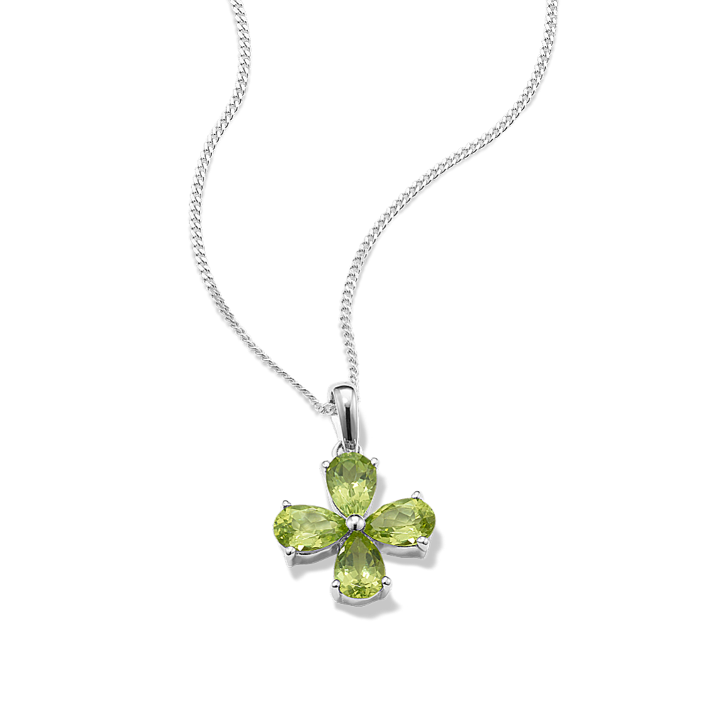 Peridot Drop Sterling Silver Necklace Peridot Drop Sterling Silver Necklace