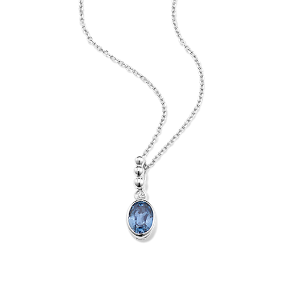 Sabrina Teal Sapphire & Diamond Necklace