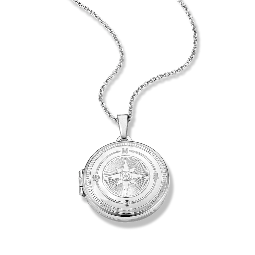 Sterling Silver Compass Locket