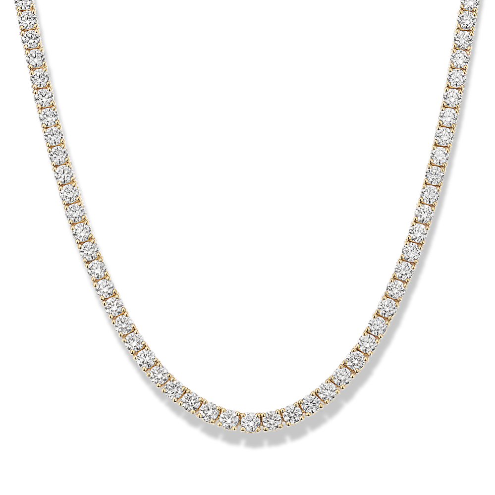 9 tcw Lab-Grown Diamond Tennis Necklace