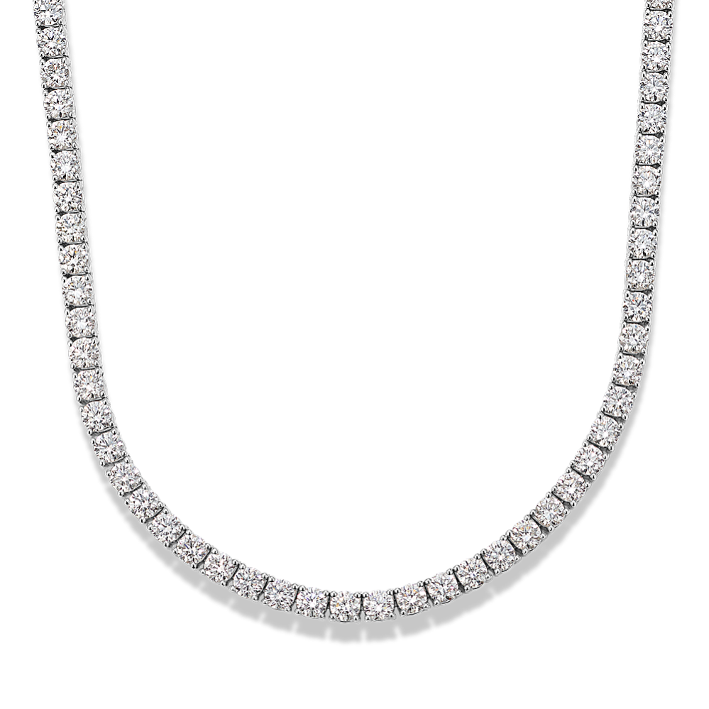 nn✿◡̈ 10 1/4 tcw Lab-Grown Diamond Tennis Necklace | Shane Co.