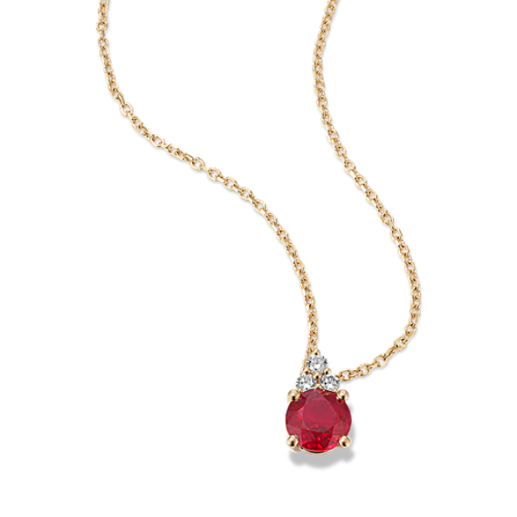 Ruby & Diamond Trio Pendant