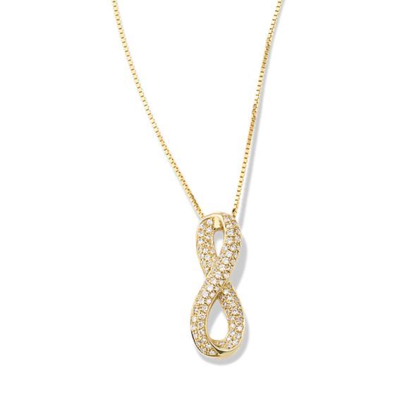 Bold Diamond Pave Infinity Pendant