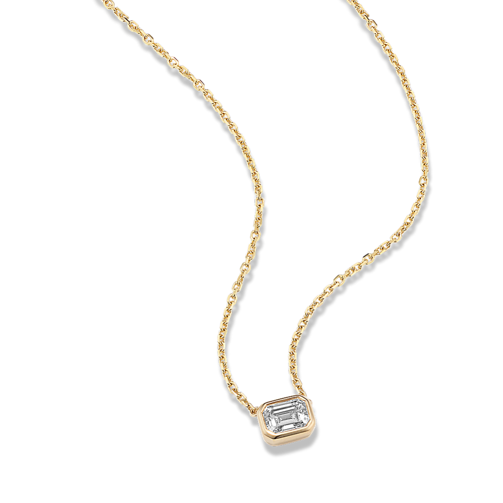 EC 1/3 ctw Lab-Grown Diamond Bezel Pendant