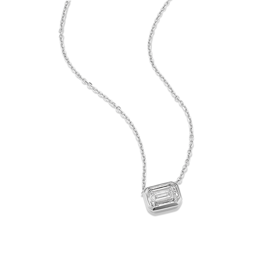 EC 1 ctw Lab-Grown Diamond Bezel Pendant