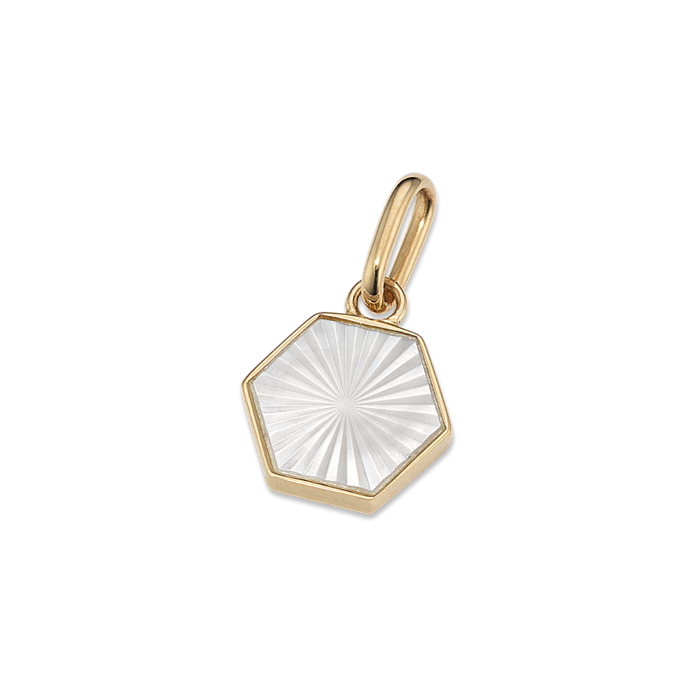 Hexagonal Mother-of-Pearl Charm