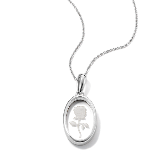 June Birth Flower Quartz Pendant