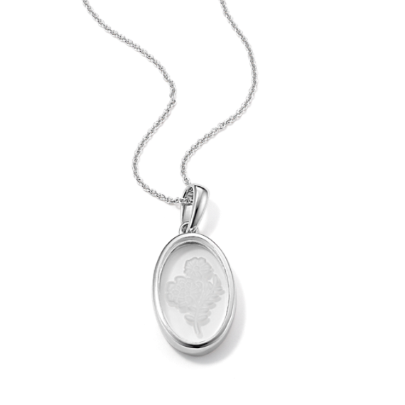 October Birth Flower Quartz Pendant