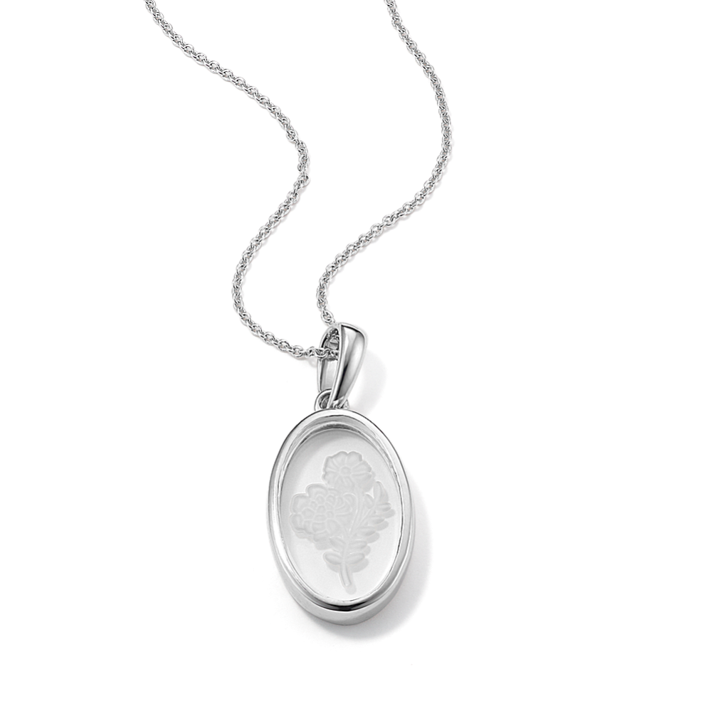 October Birth Flower Quartz Pendant | Shane Co.