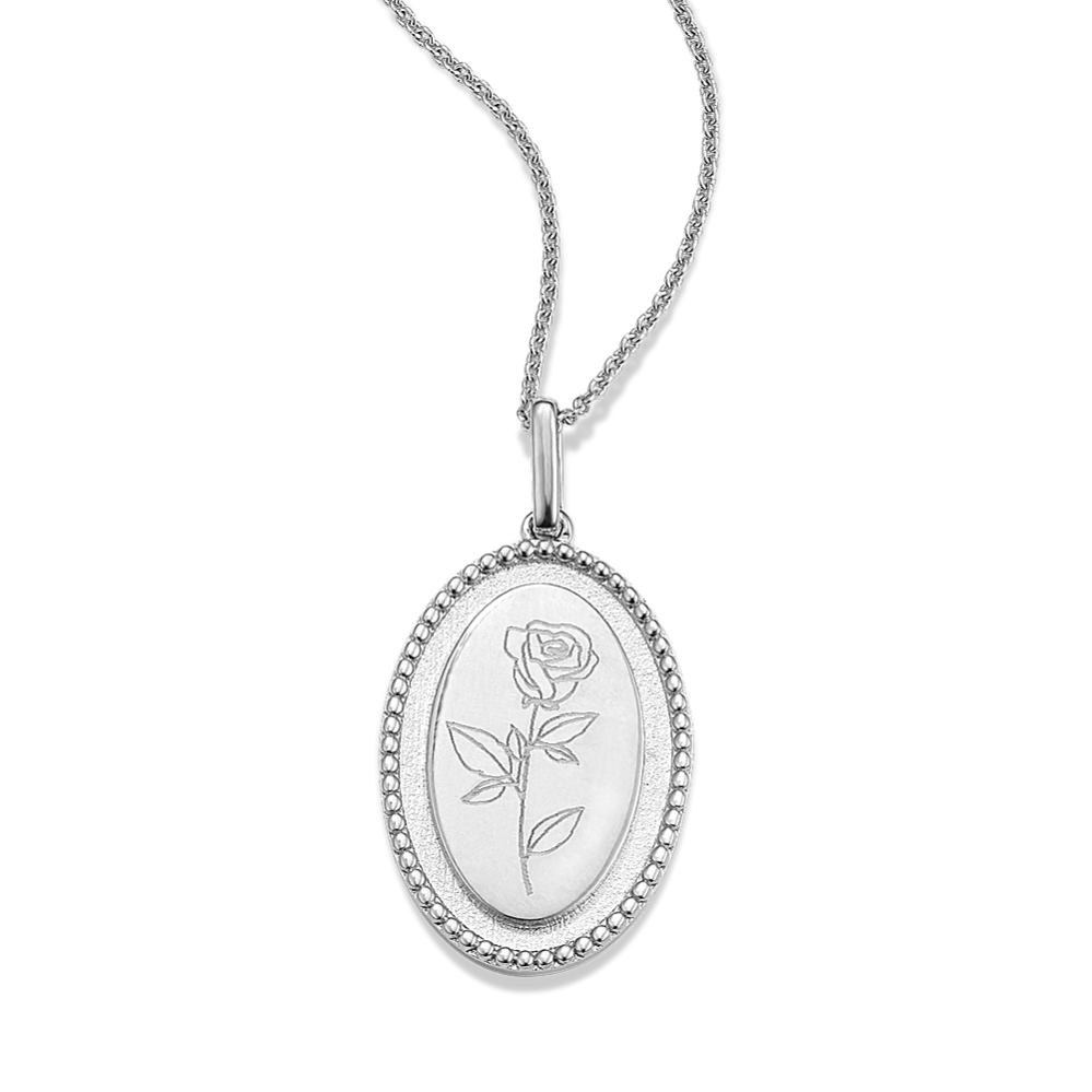 Rose Odelia Pendant in Sterling Silver