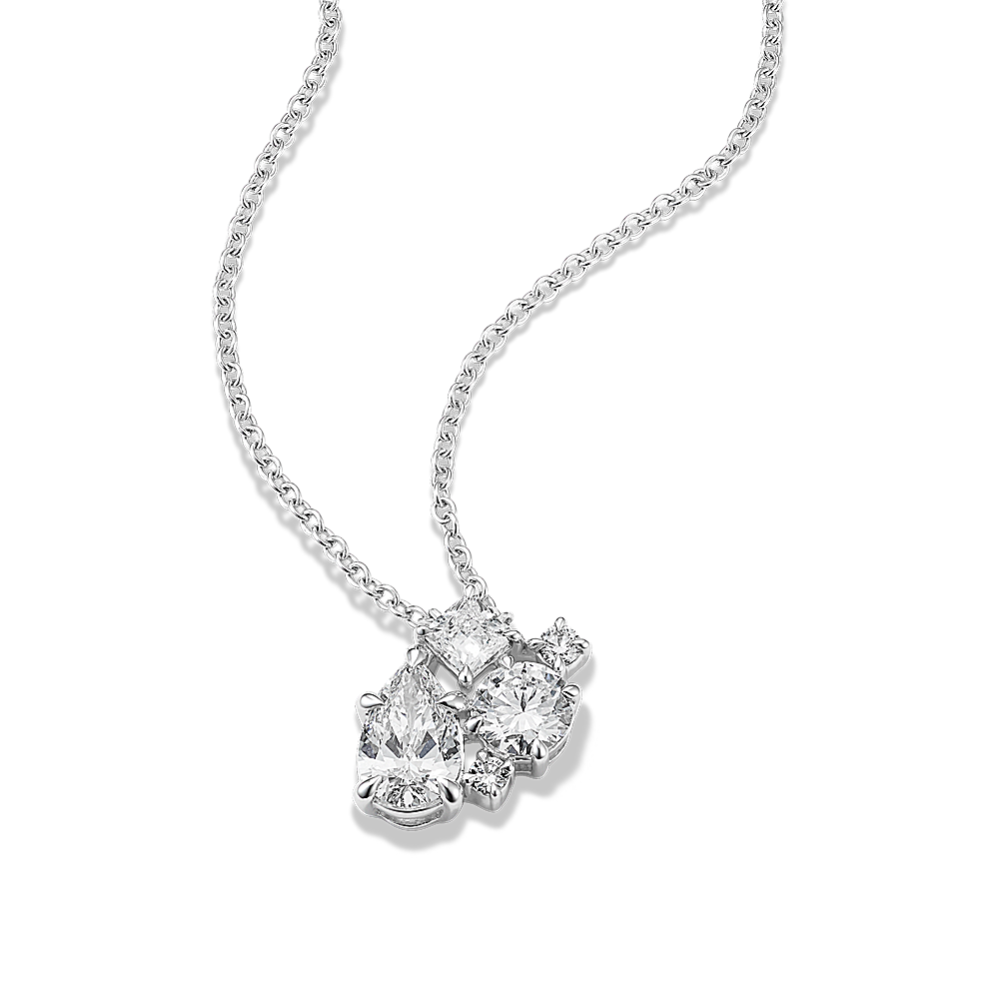 Lab-Grown Diamond Cluster Necklace