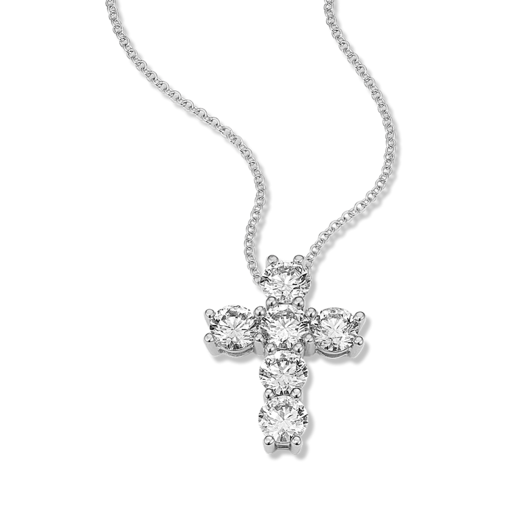 5 tcw Lab-Grown Diamond Cross Pendant