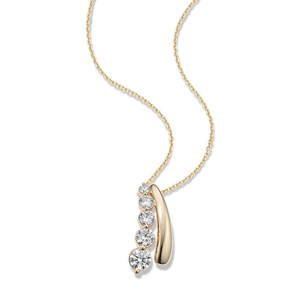 Graduated Lab-Grown Diamond Pendant