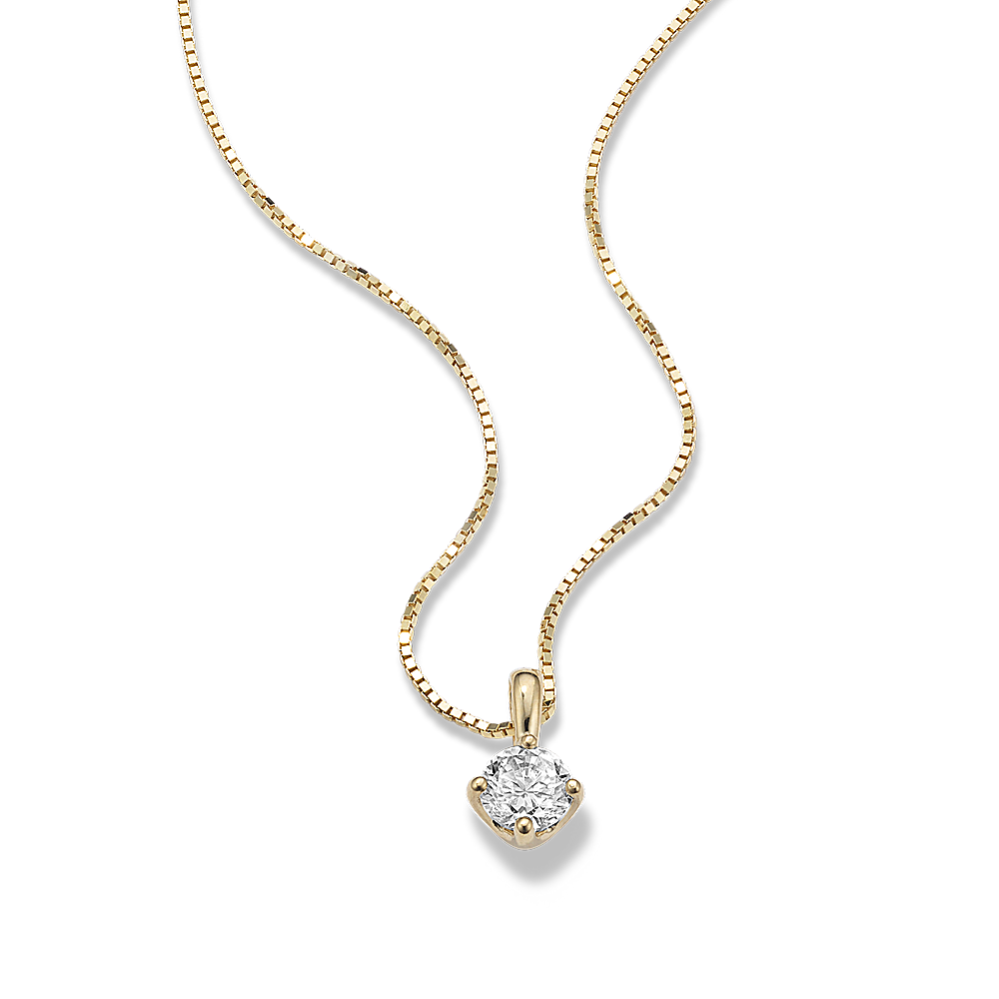 3/8 ctw Diamond Solitaire Pendant