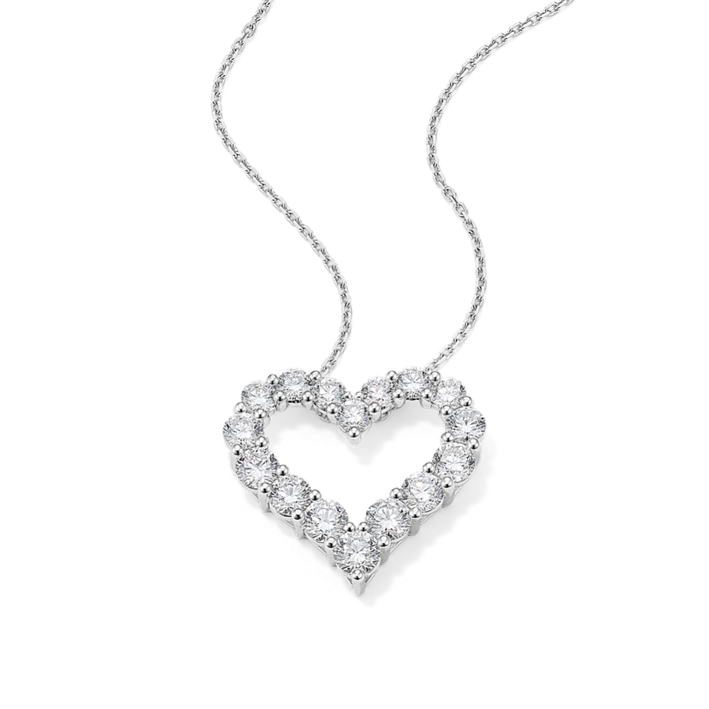 Bijou 2 tcw Lab-Grown Diamond Heart Pendant