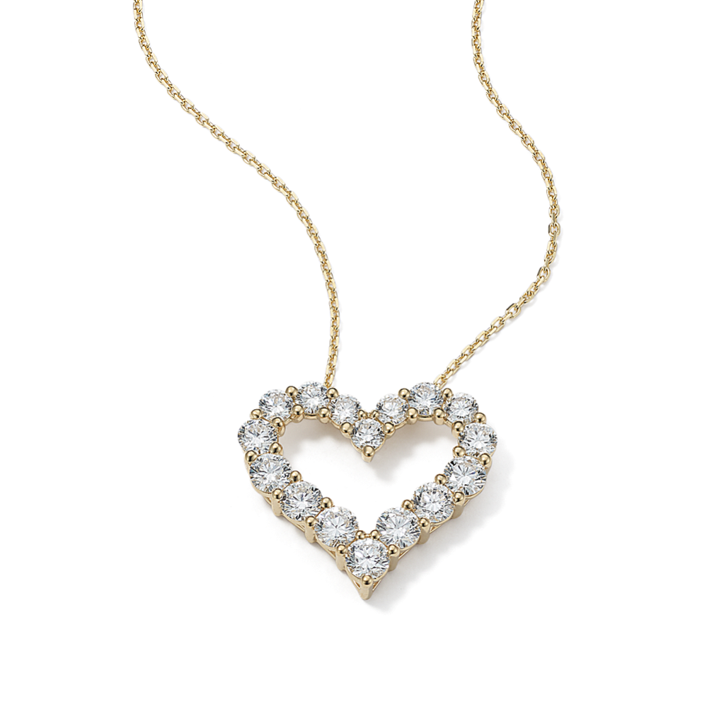Bijou 2 tcw Lab-Grown Diamond Heart Pendant