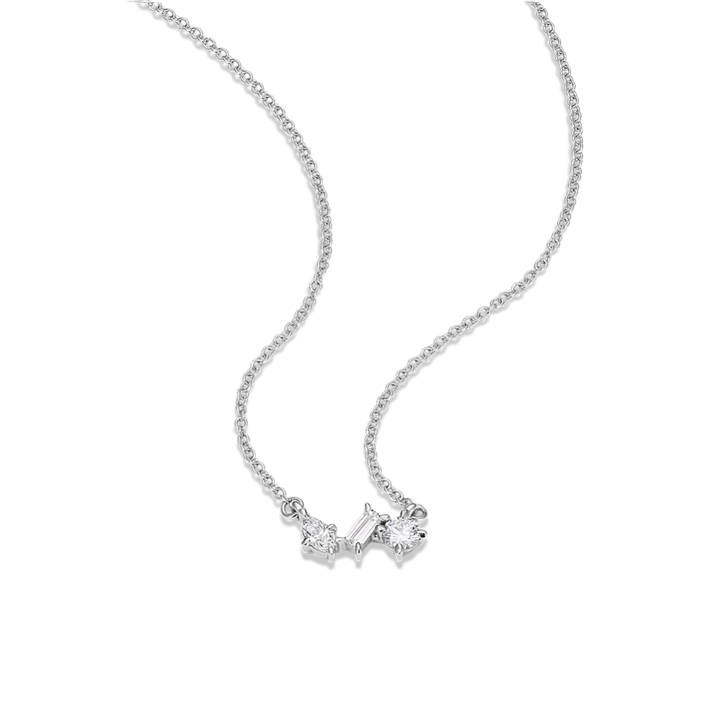 Three-Stone Lab-Grown Diamond Necklace