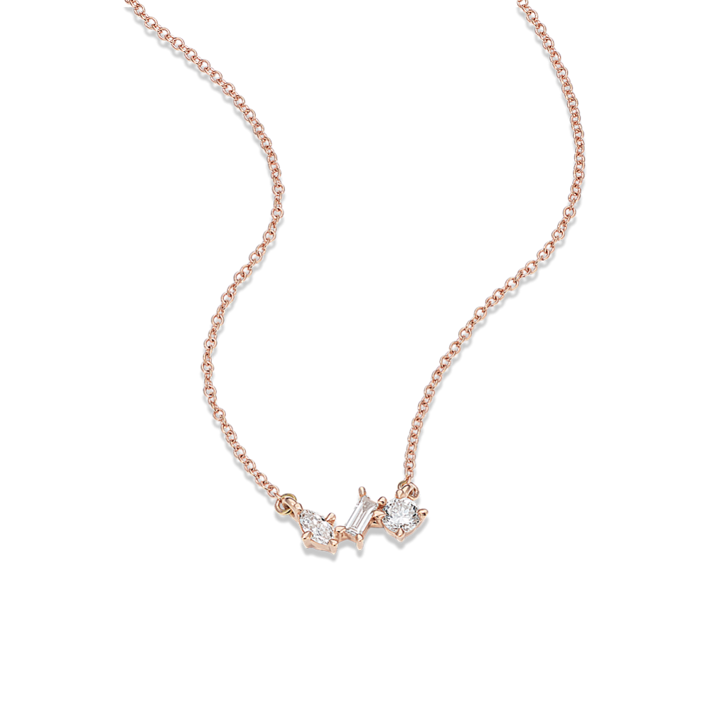 Three-Stone Lab-Grown Diamond Necklace