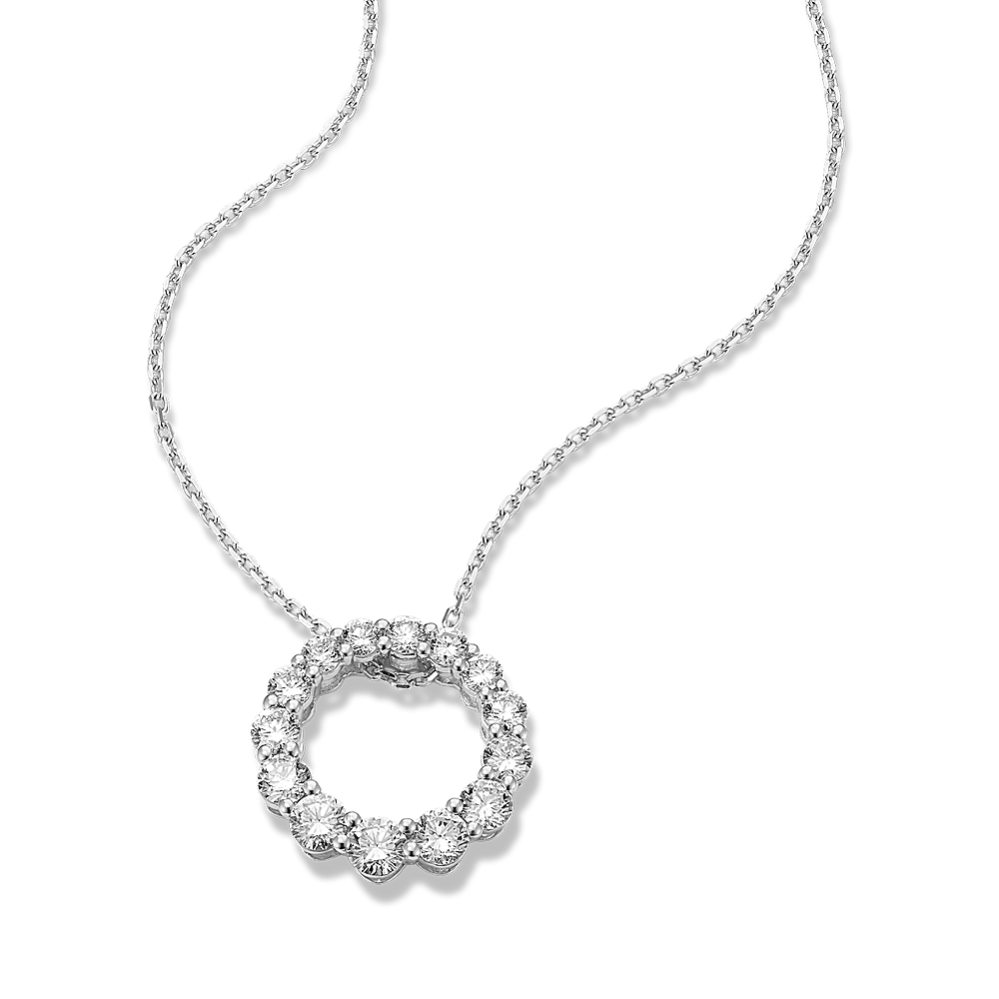 7/8 tcw Lab-Grown Diamond Circle Pendant