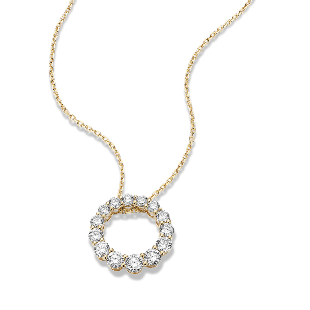 7/8 tcw Lab-Grown Diamond Circle Pendant