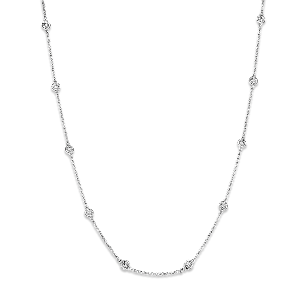 1/2 tcw Lab-Grown Diamond Station Necklace