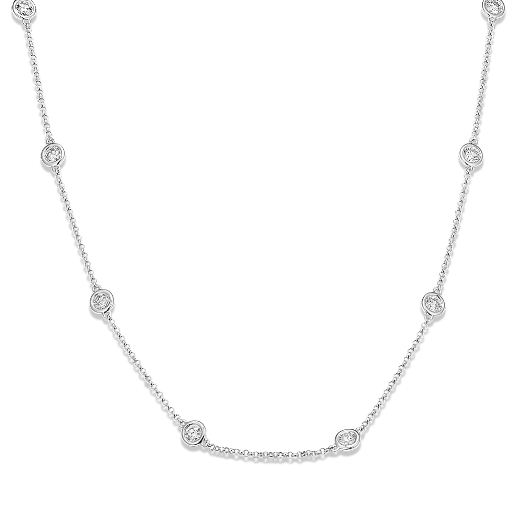 1 tcw Lab-Grown Diamond Station Necklace