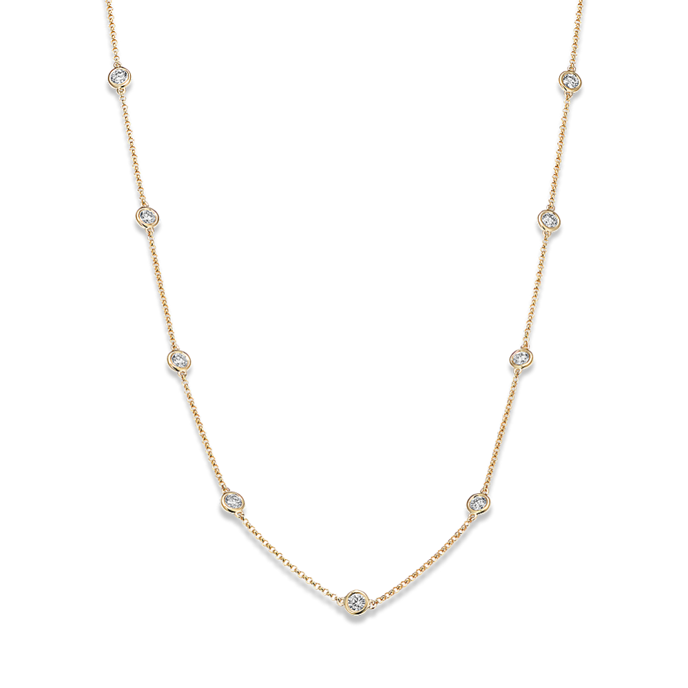1 tcw Lab-Grown Diamond Station Necklace