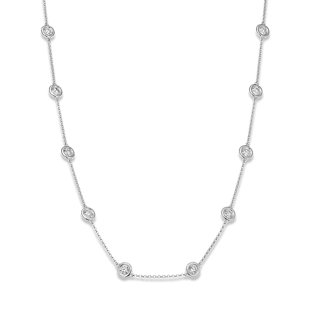 3 tcw Lab-Grown Diamond Station Necklace