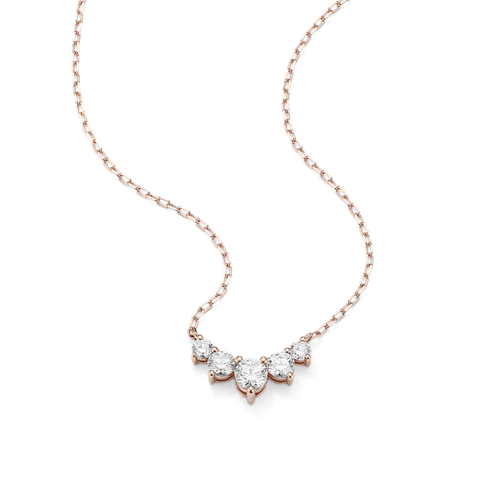 ネックレス・ペンダント QUARQOR 5506 NECKLACE Curved 5/8 tcw Lab-Grown Diamond Bar Necklace | Shane Co.