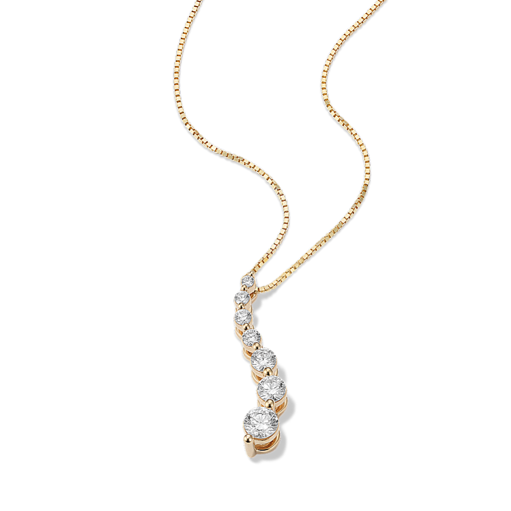 1/2 tcw Lab-Grown Diamond Journey Pendant